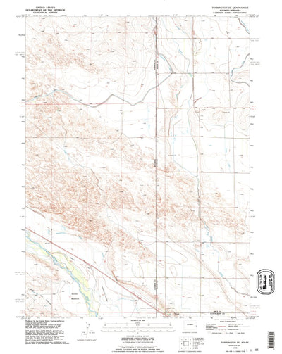 United States Geological Survey Torrington SE, WY-NE (1990, 24000-Scale) digital map