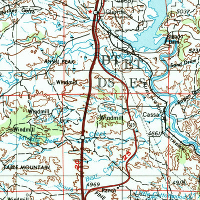 United States Geological Survey Torrington, WY-NE (1954, 250000-Scale) digital map