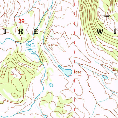 United States Geological Survey Tosi Peak, WY (1996, 24000-Scale) digital map
