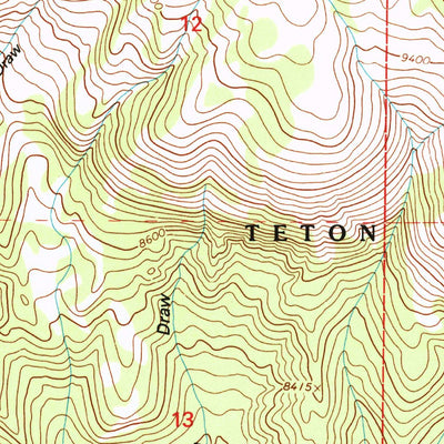 United States Geological Survey Tosi Peak, WY (1996, 24000-Scale) digital map