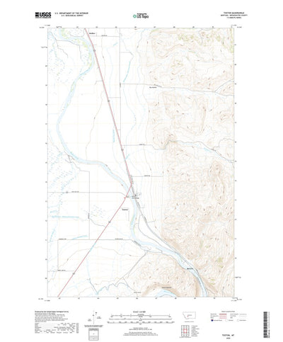 United States Geological Survey Toston, MT (2020, 24000-Scale) digital map