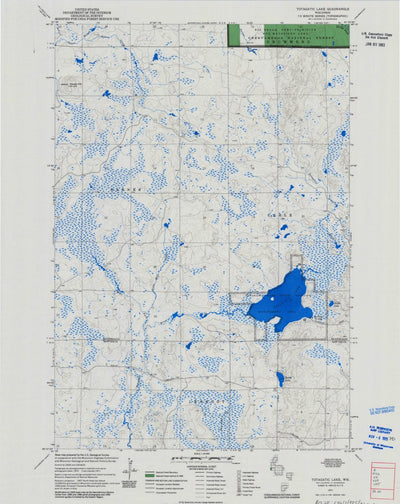 United States Geological Survey Totagatic Lake, WI (1971, 24000-Scale) digital map