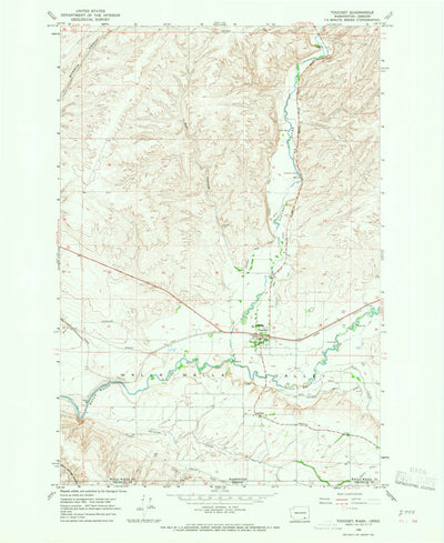 United States Geological Survey Touchet, WA-OR (1966, 24000-Scale) digital map