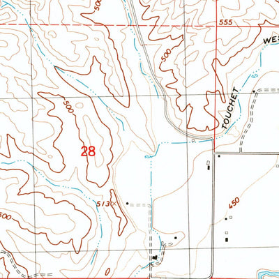 United States Geological Survey Touchet, WA-OR (1991, 24000-Scale) digital map