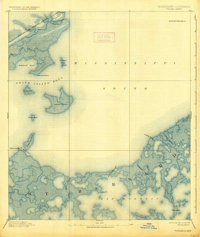 United States Geological Survey Toulme, MS-LA (1893, 62500-Scale) digital map