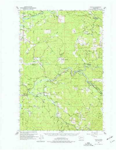United States Geological Survey Toutle, WA (1953, 62500-Scale) digital map