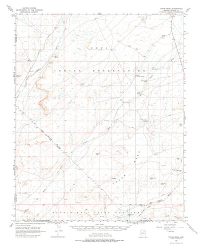 United States Geological Survey Tovar Mesa, AZ (1966, 62500-Scale) digital map