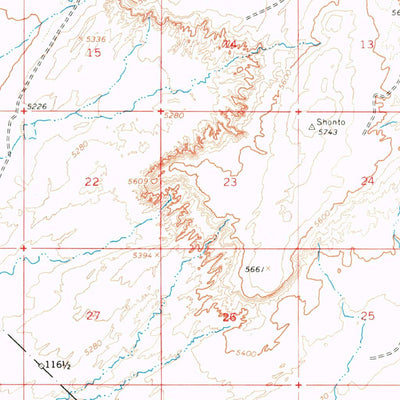 United States Geological Survey Tovar Mesa, AZ (1966, 62500-Scale) digital map