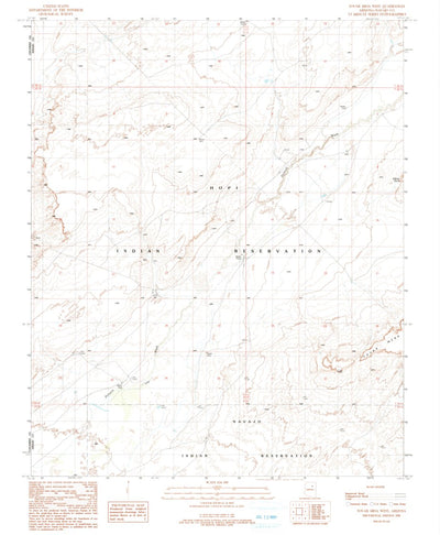 United States Geological Survey Tovar Mesa West, AZ (1991, 24000-Scale) digital map