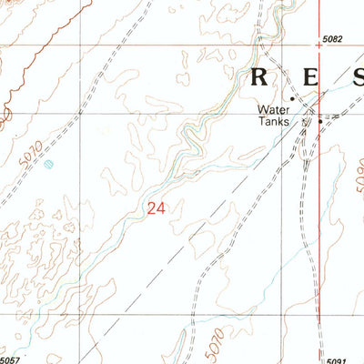 United States Geological Survey Tovar Mesa West, AZ (1991, 24000-Scale) digital map