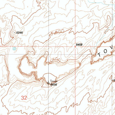 United States Geological Survey Tovar Mesa West, AZ (1991, 24000-Scale) digital map