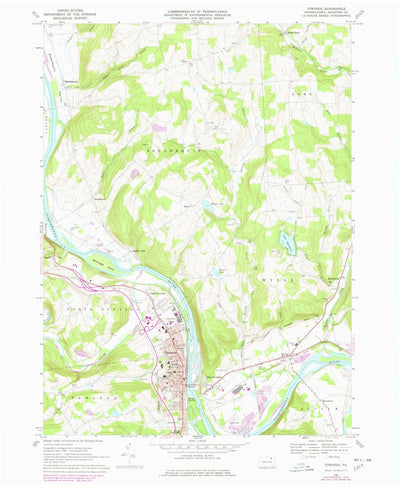 United States Geological Survey Towanda, PA (1967, 24000-Scale) digital map