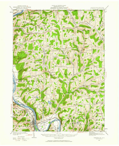 United States Geological Survey Towanda, PA-NY (1923, 62500-Scale) digital map