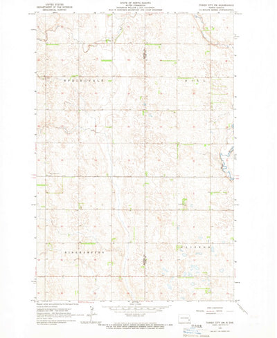 United States Geological Survey Tower City SW, ND (1965, 24000-Scale) digital map