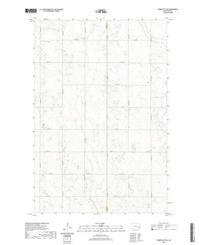 United States Geological Survey Tower City SW, ND (2020, 24000-Scale) digital map