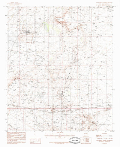 United States Geological Survey Tower Hill North, NM (1985, 24000-Scale) digital map