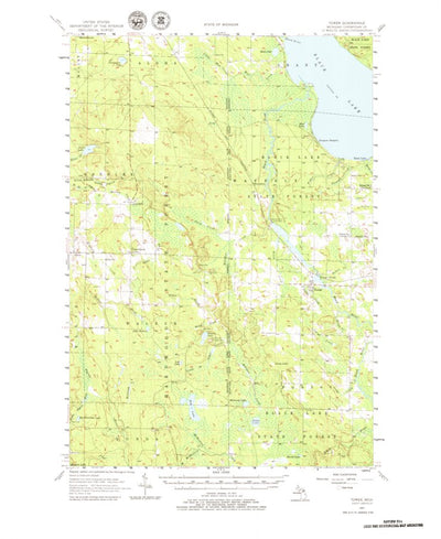 United States Geological Survey Tower, MI (1957, 62500-Scale) digital map