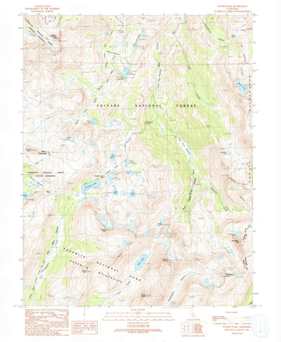United States Geological Survey Tower Peak, CA (1990, 24000-Scale) digital map