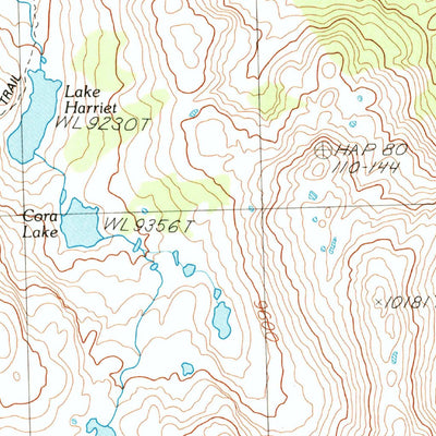 United States Geological Survey Tower Peak, CA (1990, 24000-Scale) digital map