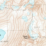 United States Geological Survey Tower Peak, CA (1990, 24000-Scale) digital map
