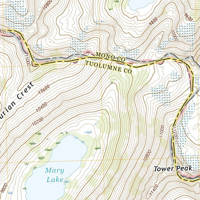 United States Geological Survey Tower Peak, CA (2022, 24000-Scale) digital map