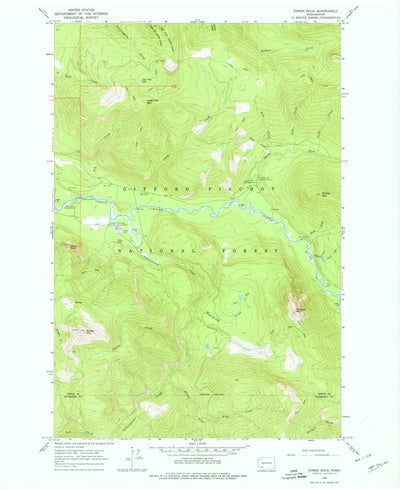 United States Geological Survey Tower Rock, WA (1965, 24000-Scale) digital map