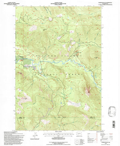 United States Geological Survey Tower Rock, WA (1994, 24000-Scale) digital map
