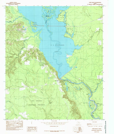 United States Geological Survey Town Bluff, TX (1984, 24000-Scale) digital map