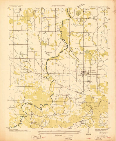 United States Geological Survey Town Creek, AL (1936, 24000-Scale) digital map