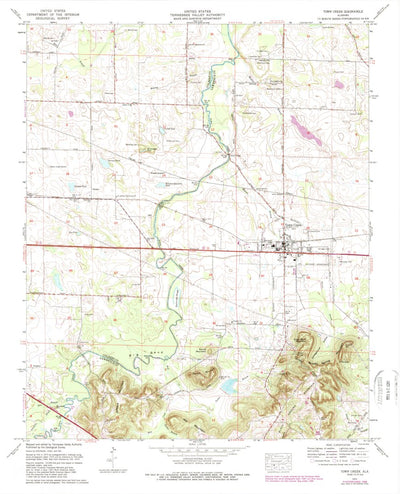 United States Geological Survey Town Creek, AL (1974, 24000-Scale) digital map