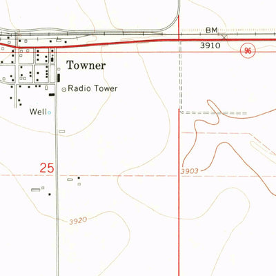United States Geological Survey Towner, CO-KS (1968, 24000-Scale) digital map