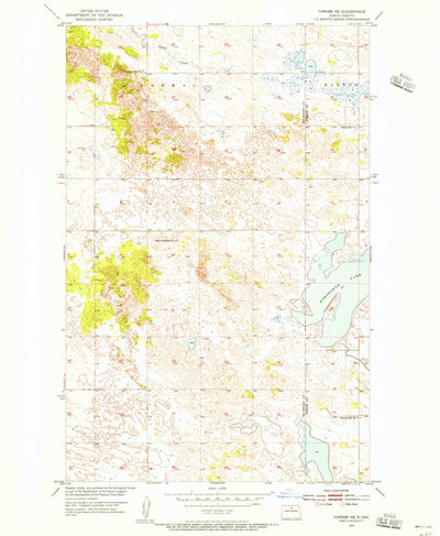 United States Geological Survey Towner NE, ND (1954, 24000-Scale) digital map
