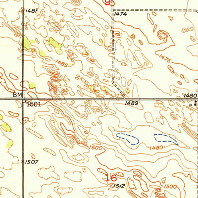 United States Geological Survey Towner NW, ND (1950, 24000-Scale) digital map