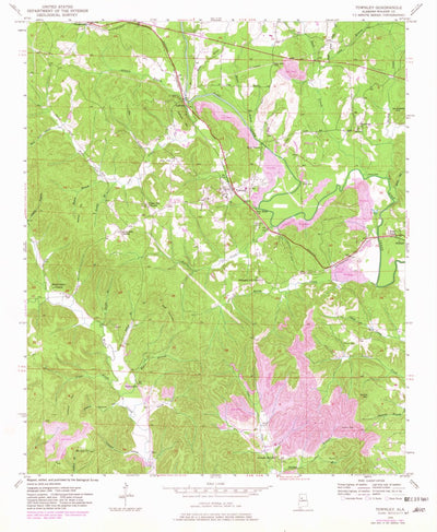 United States Geological Survey Townley, AL (1949, 24000-Scale) digital map