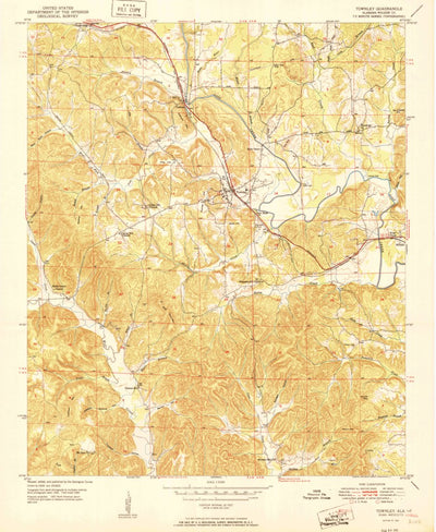 United States Geological Survey Townley, AL (1951, 24000-Scale) digital map