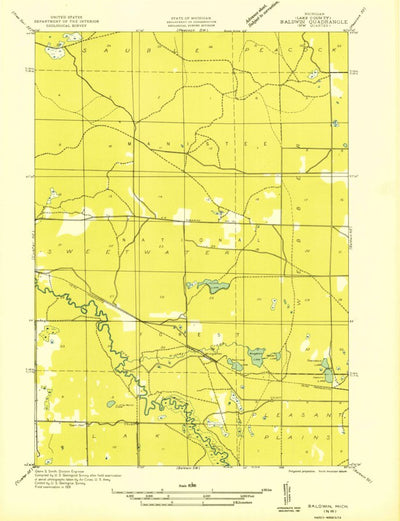 United States Geological Survey Townsend Lake, MI (1931, 31680-Scale) digital map