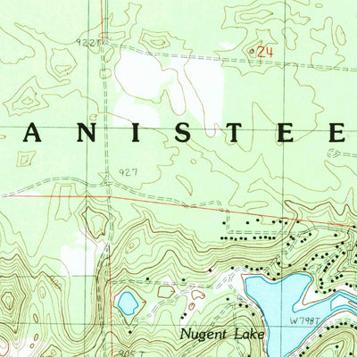 United States Geological Survey Townsend Lake, MI (1987, 24000-Scale) digital map