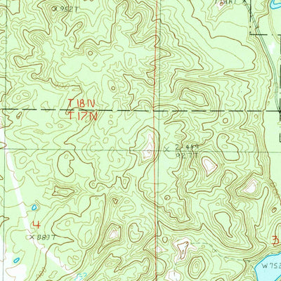 United States Geological Survey Townsend Lake, MI (1987, 24000-Scale) digital map