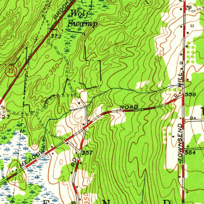 United States Geological Survey Townsend, MA-NH (1950, 24000-Scale) digital map