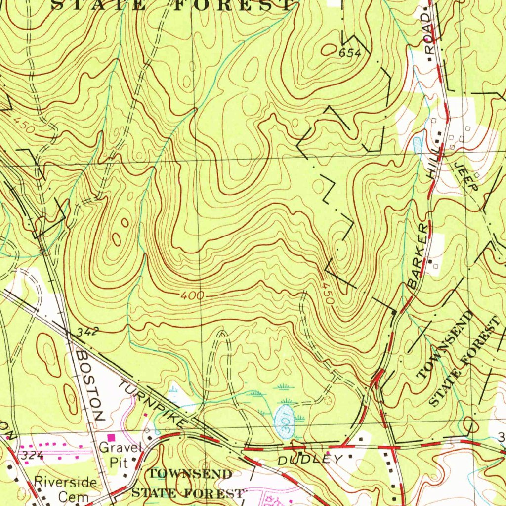 Townsend Map Townsend, MA-NH (1965, 25000-Scale) Map by United States Geological ...