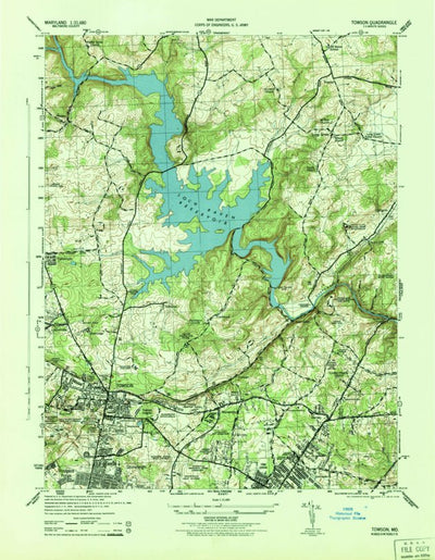 United States Geological Survey Towson, MD (1944, 31680-Scale) digital map