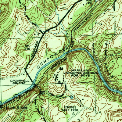 United States Geological Survey Towson, MD (1944, 31680-Scale) digital map