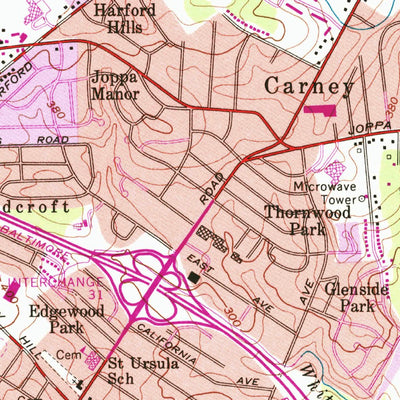 United States Geological Survey Towson, MD (1957, 24000-Scale) digital map