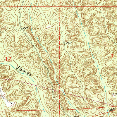 United States Geological Survey Toxey, AL (1974, 24000-Scale) digital map