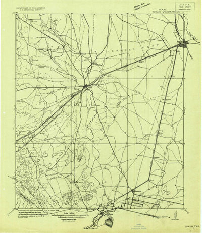 United States Geological Survey Toyah, TX (1921, 125000-Scale) digital map