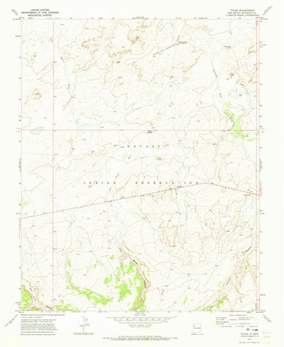 United States Geological Survey Toyee, NM (1970, 24000-Scale) digital map