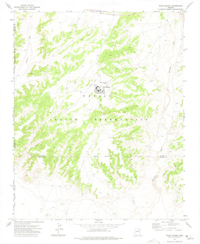 United States Geological Survey Toyei School, AZ (1972, 24000-Scale) digital map