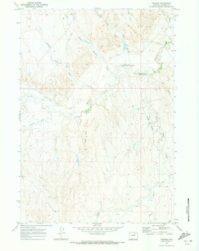 United States Geological Survey Trabing, WY (1970, 24000-Scale) digital map