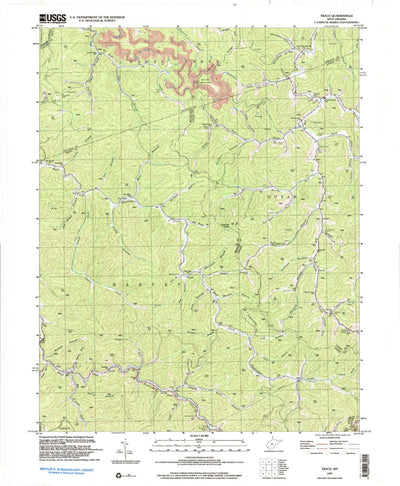 United States Geological Survey Trace, WV (1997, 24000-Scale) digital map