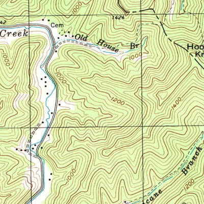 United States Geological Survey Trace, WV (1997, 24000-Scale) digital map